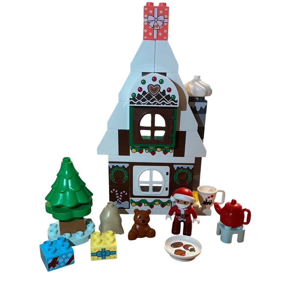 LEGO Duplo Santa Gingerbread House 10976 Christmas Holiday missing 2 pieces - Picture 2 of 4
